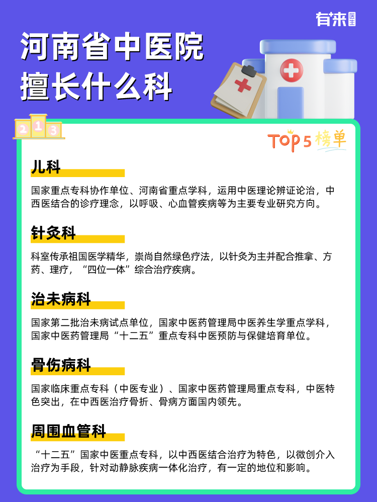 河南省中医院擅长什么科
