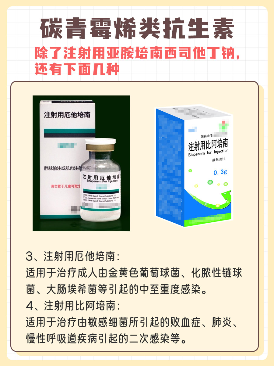 注射用亚胺培南西司他丁钠，竟然是这类抗生素？