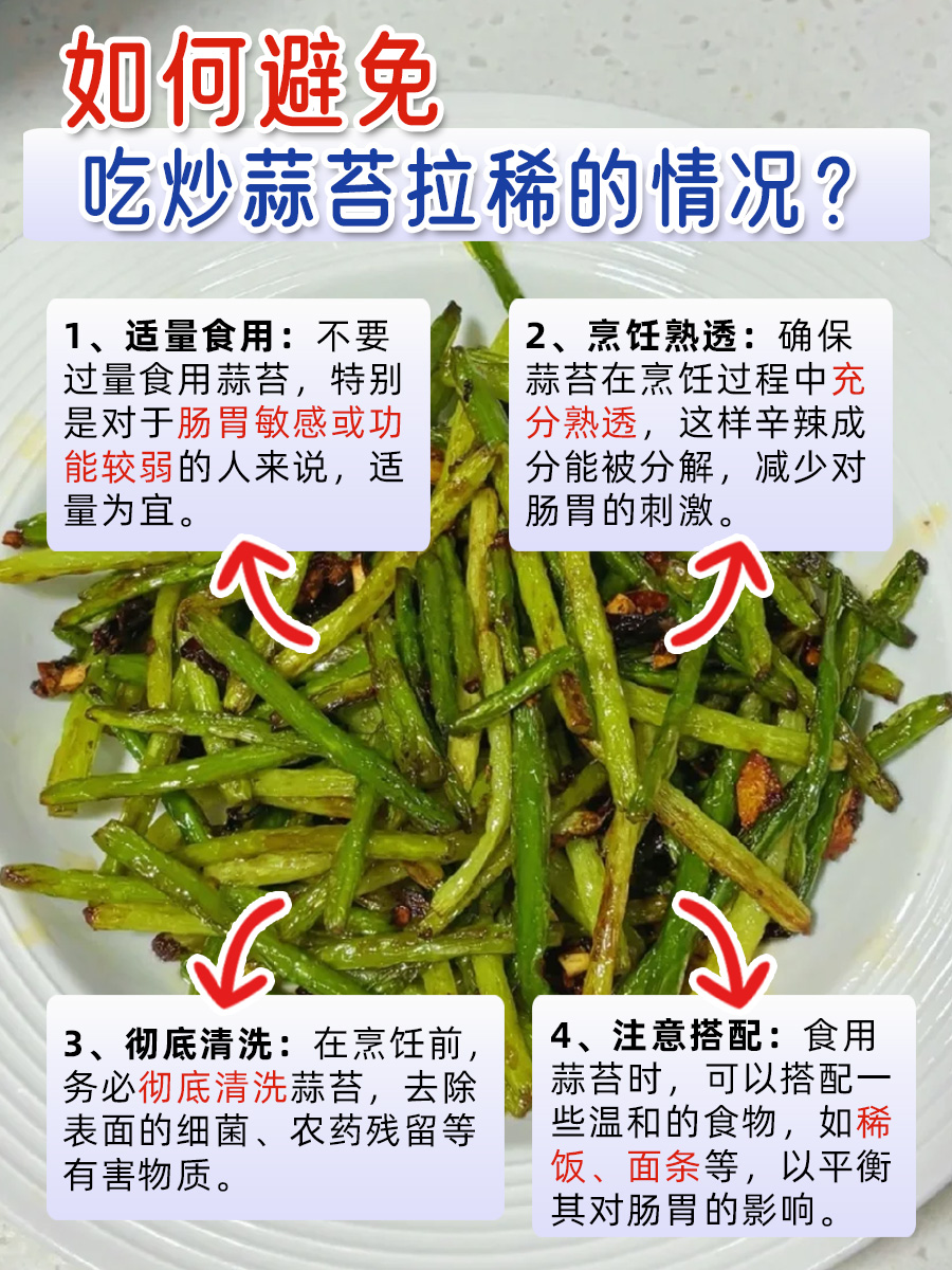 吃了炒蒜苔拉肚子，正常吗？一文解答！