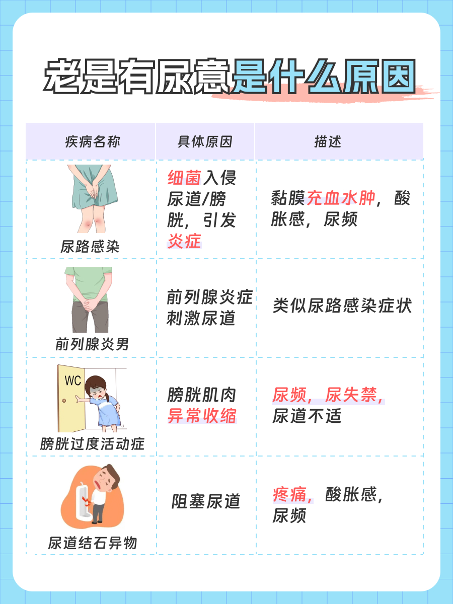 医生解读,尿道酸胀老感觉有尿意是什么原因