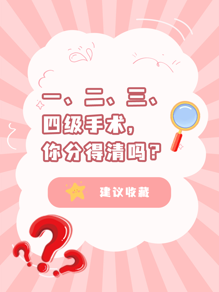 一、二、三、四级手术，你分得清吗？