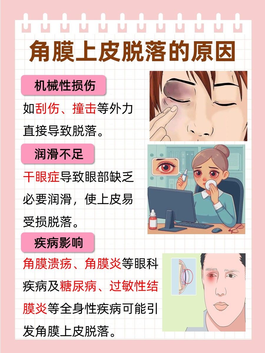 角膜上皮脱落,原因治疗大起底