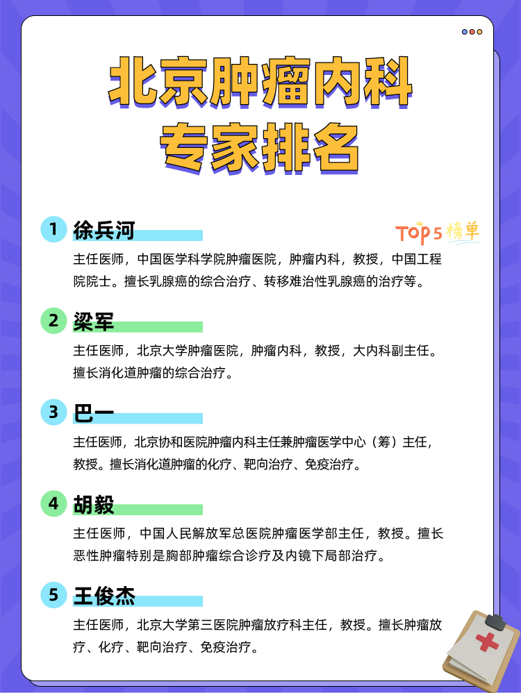 北京肿瘤内科专家排名