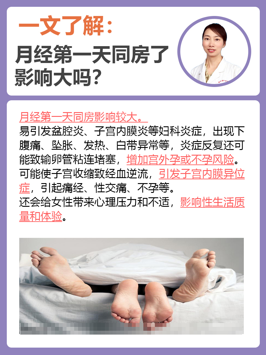 一文了解：月经第一天同房了影响大吗？