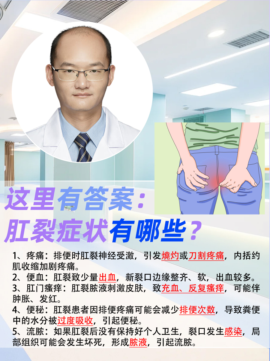 这里有答案：肛裂症状有哪些？