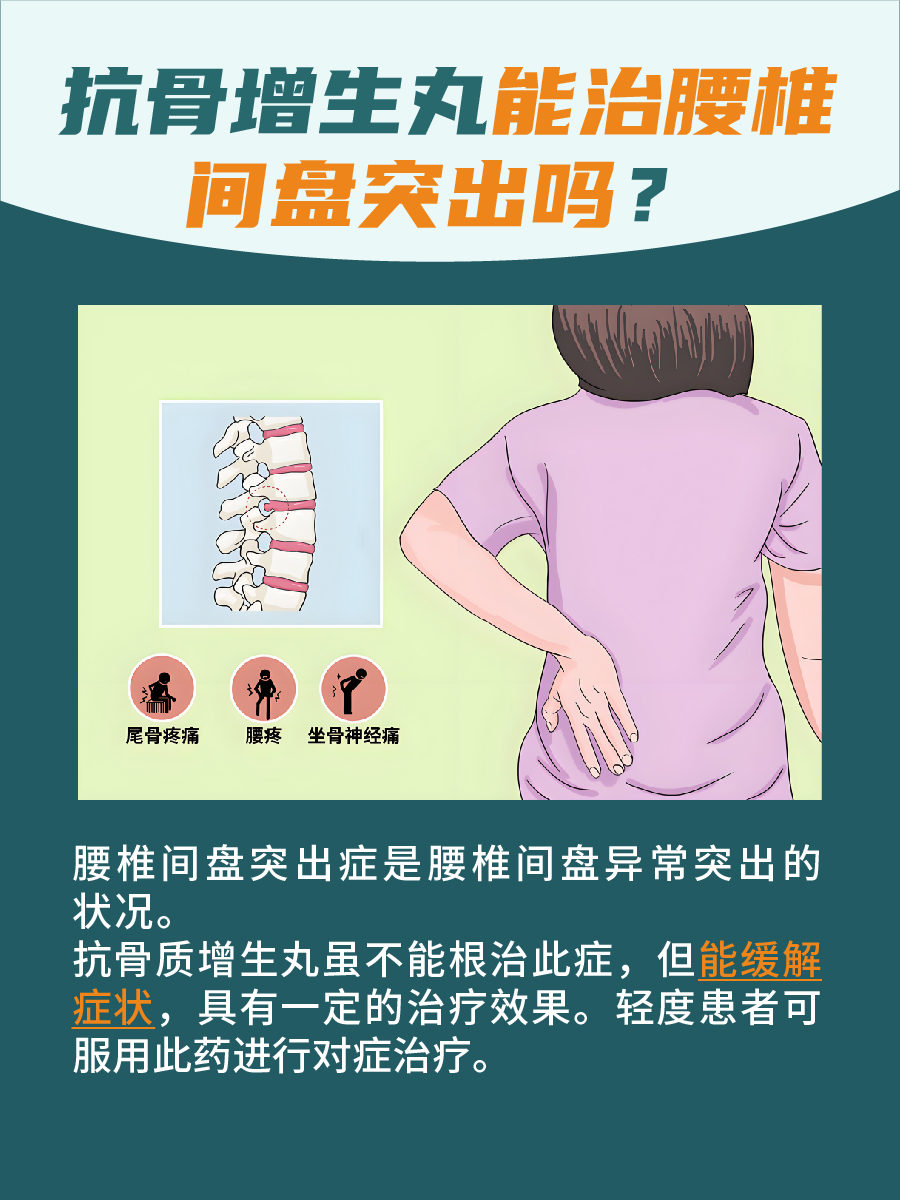 腰椎间盘突出：抗骨增生丸能治吗