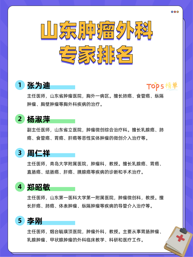 山东肿瘤外科专家排名