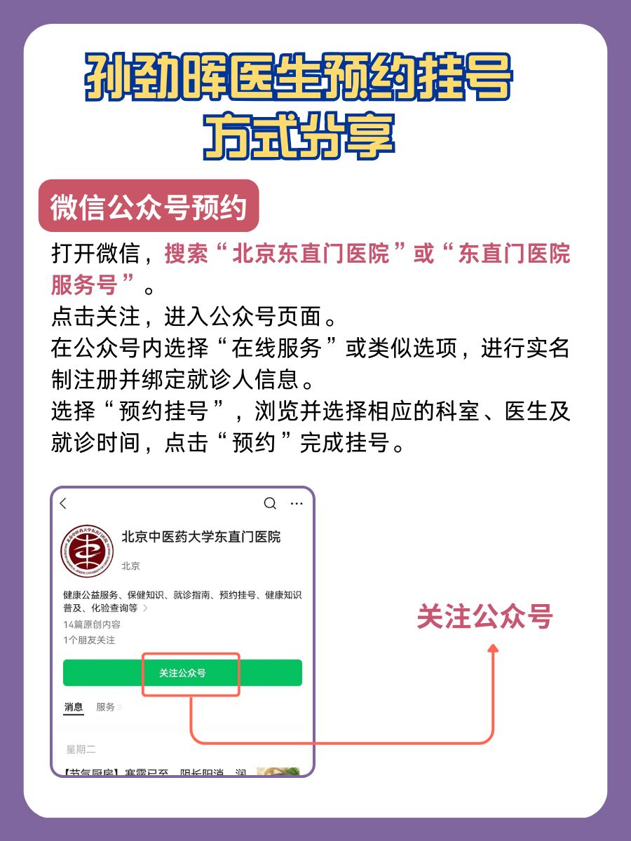 北京东直门医院孙劲晖医生怎么样?怎么挂号?