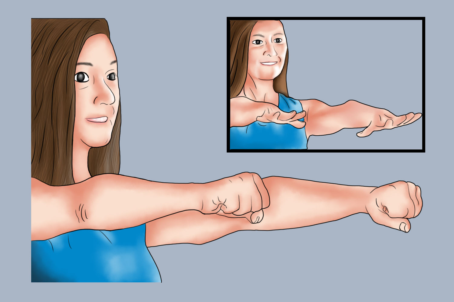 张手握拳练习图