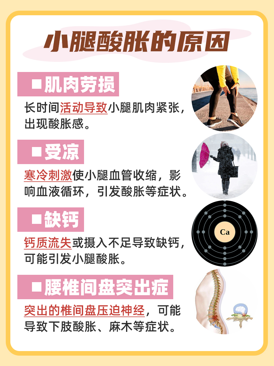 小腿酸胀，医生告诉你原因