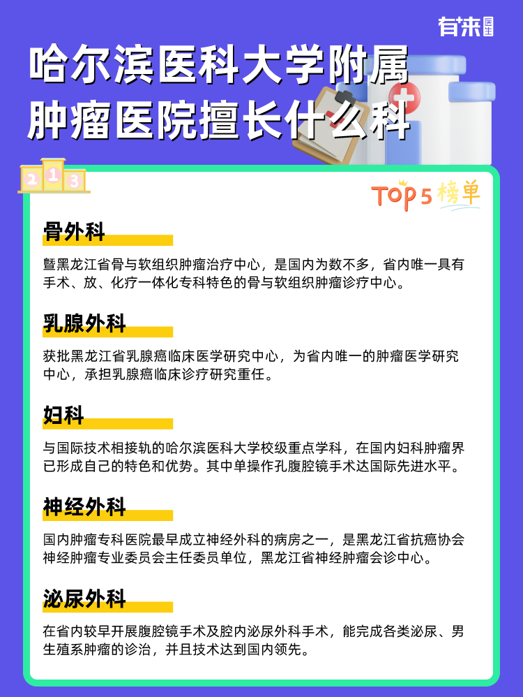 哈尔滨医科大学附属肿瘤医院擅长什么科