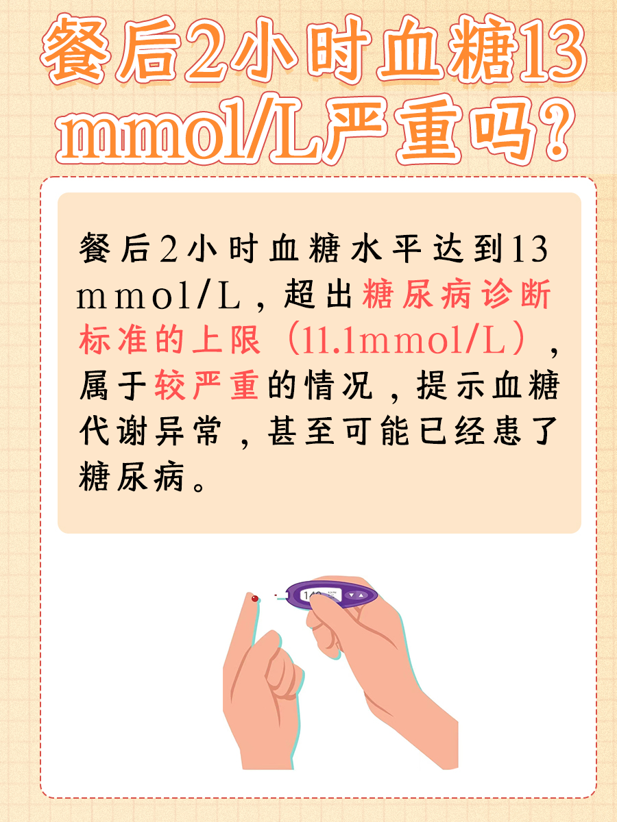 餐后血糖13mmol/L:是否属于严重高血糖