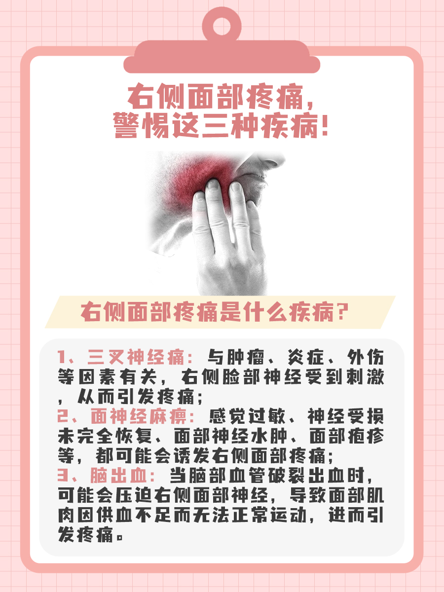 右侧面部疼痛，警惕这三种疾病！