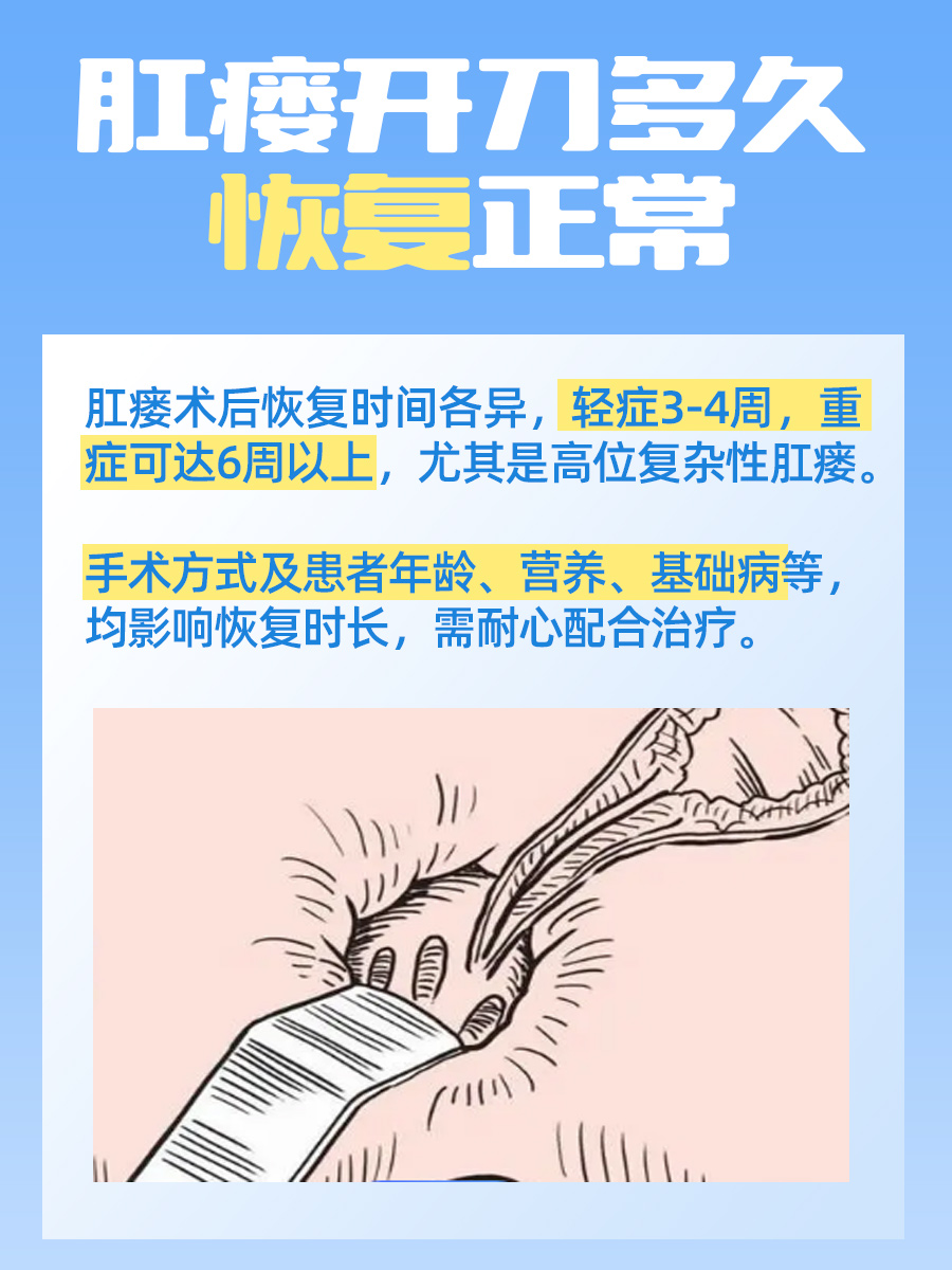 肛瘘开刀多久恢复正常？一文解析