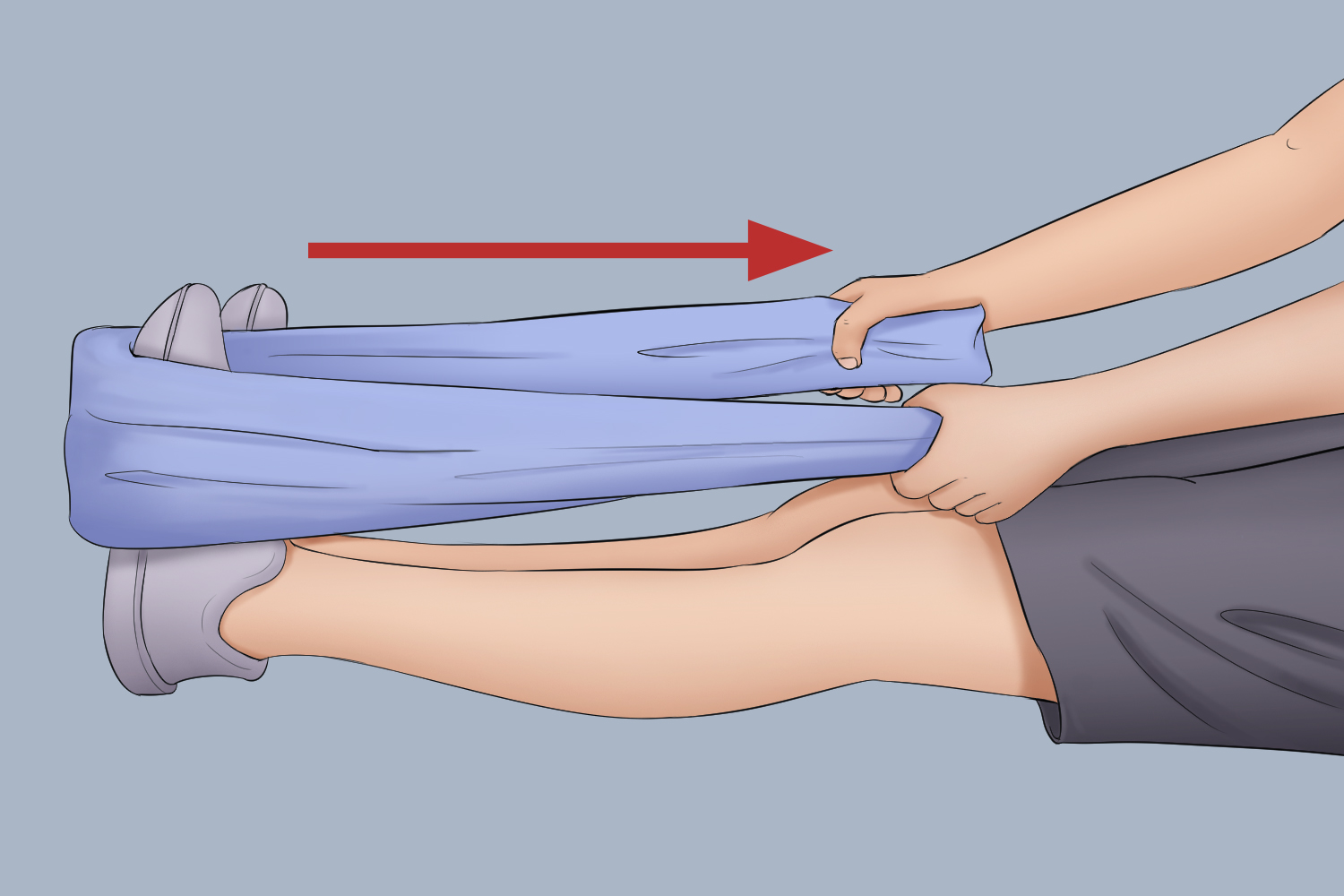 腓肠肌牵拉练习图