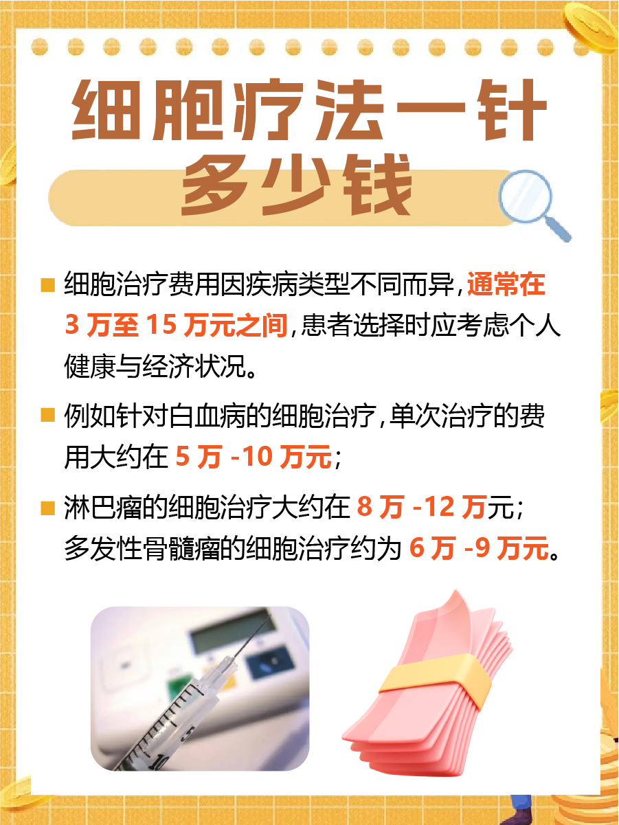 细胞疗法一针，你知道多少钱吗？