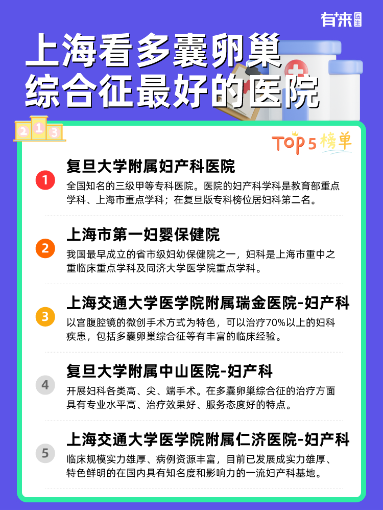 上海看多囊卵巢综合征比较好的医院