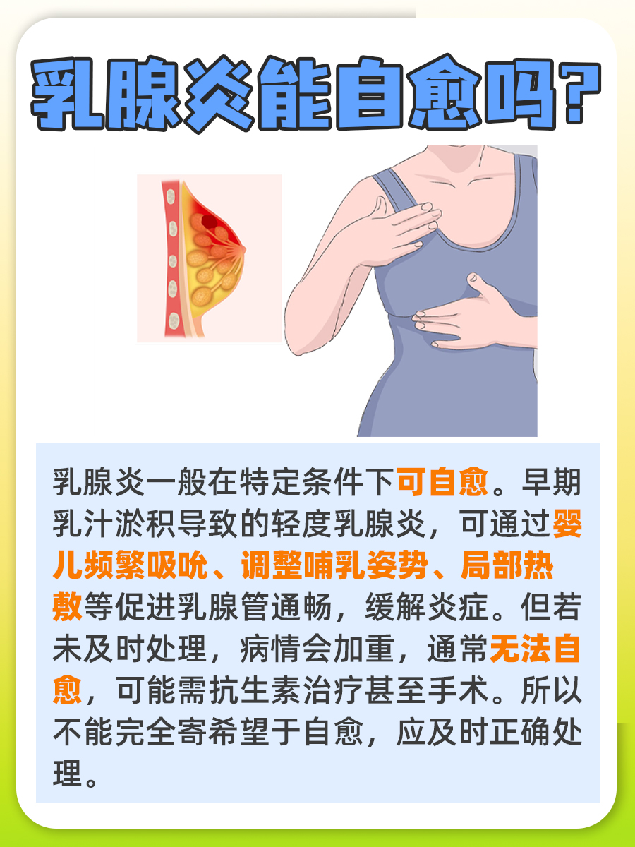 一文解析，乳腺炎能自愈吗?