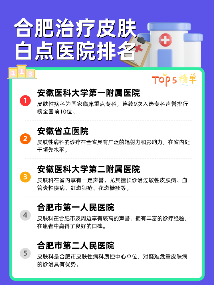 合肥治疗皮肤白点医院排名