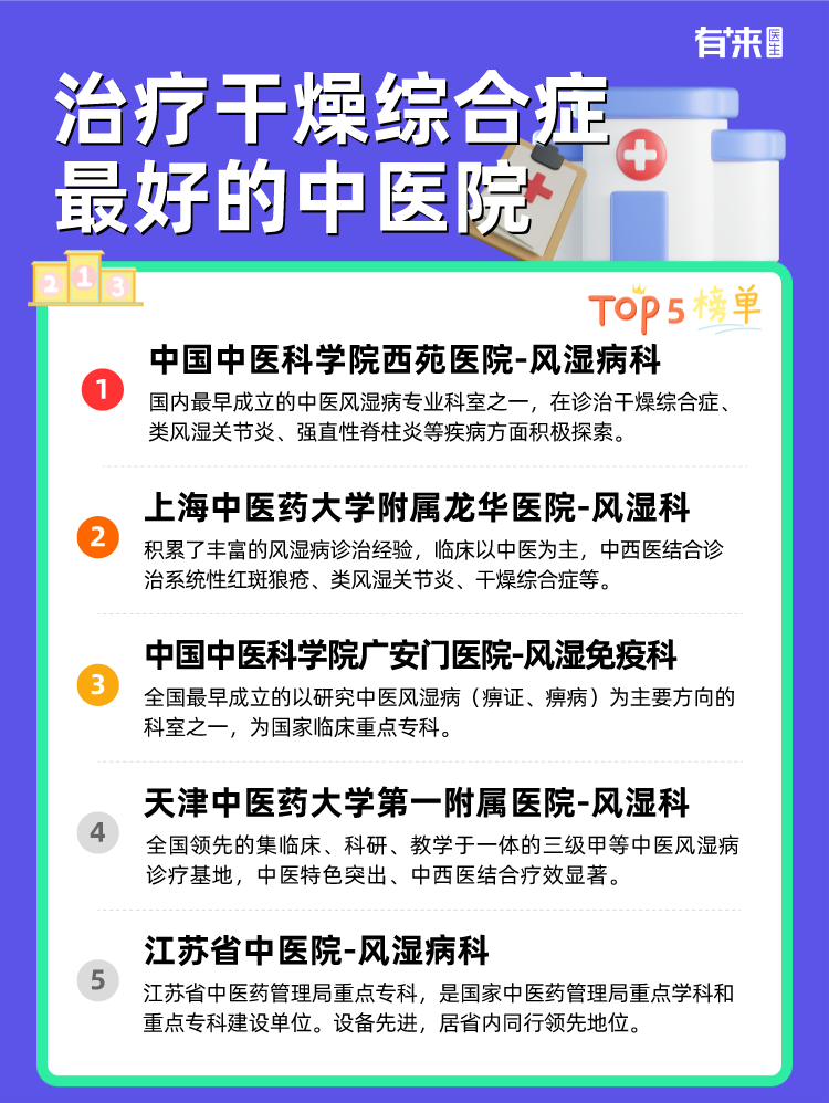 治疗干燥综合症比较好的中医院