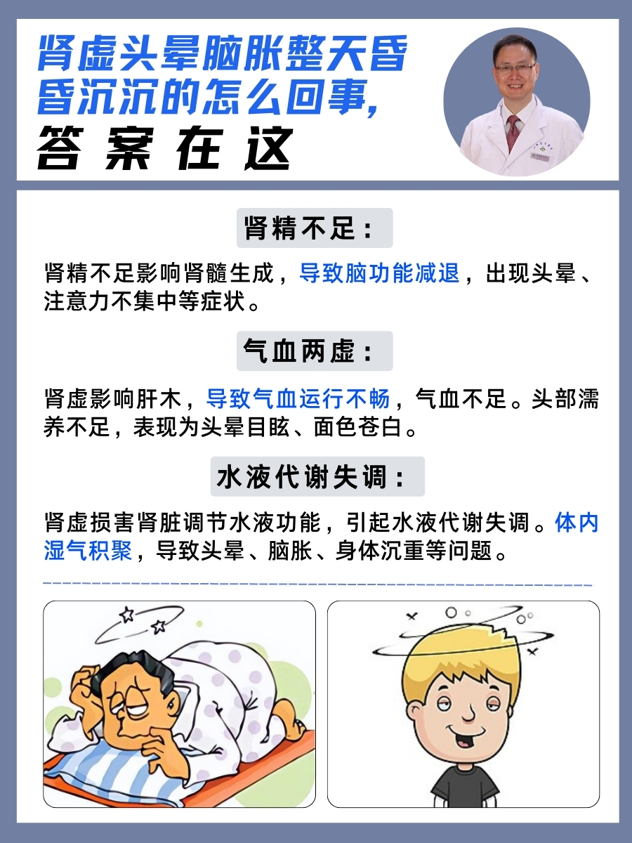 肾虚头晕脑胀整天昏昏沉沉的怎么回事，答案在这