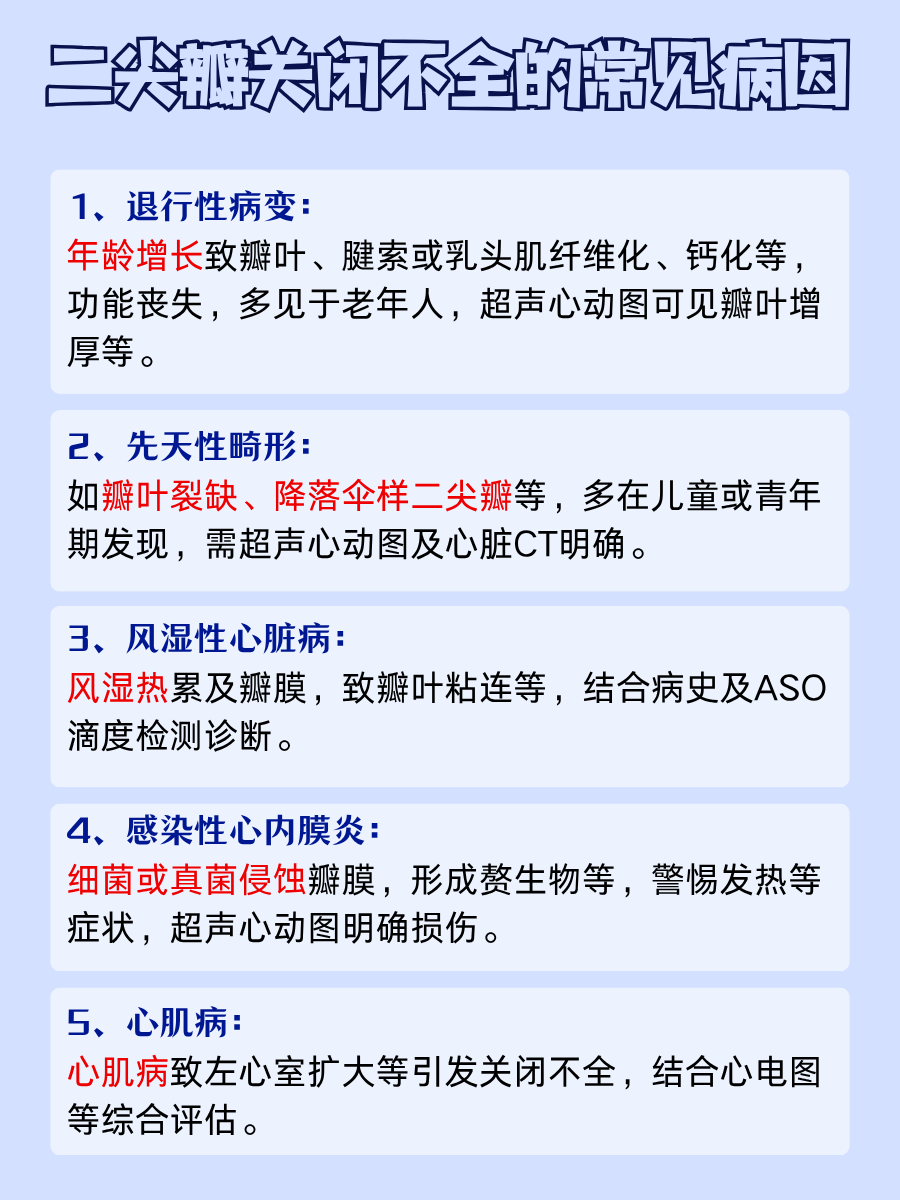 惊!二尖瓣关闭不全究竟是哪些原因惹的祸?