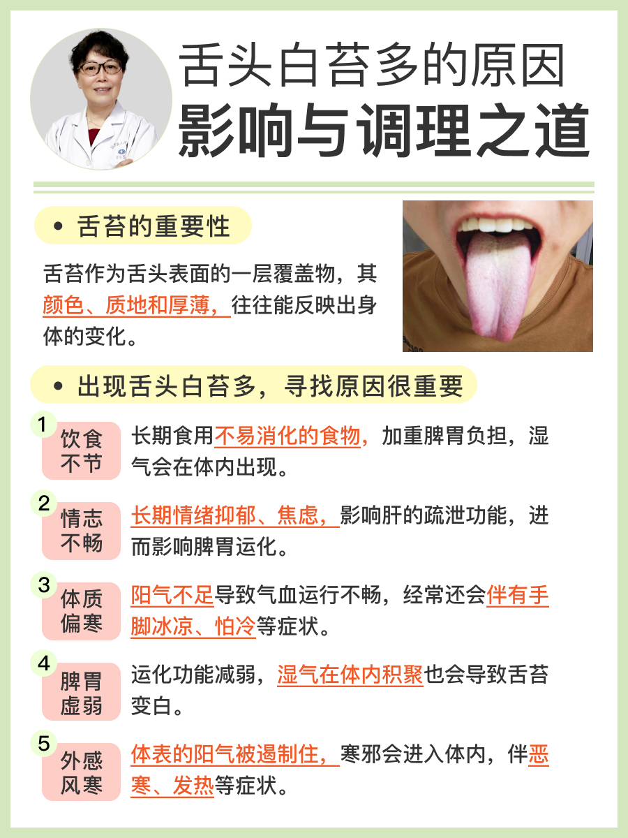 医生解析舌头白苔多：原因、影响与调理之道