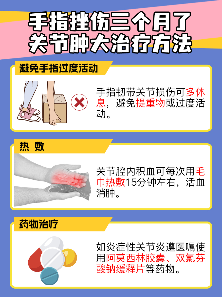 手指挫伤三个月了关节肿大是什么原因?一文了解