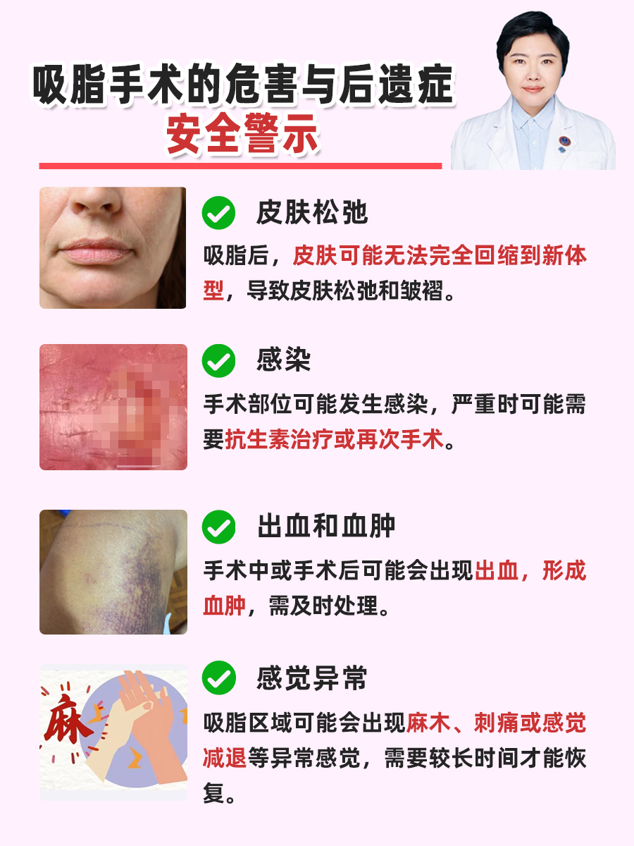 吸脂手术的危害与后遗症，安全警示