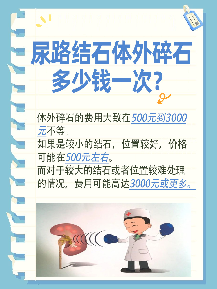 为你揭秘，尿路结石体外碎石多少钱一次