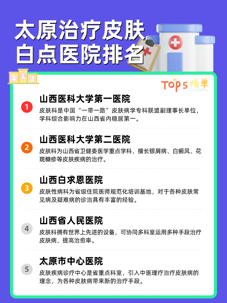 太原治疗皮肤白点医院排名