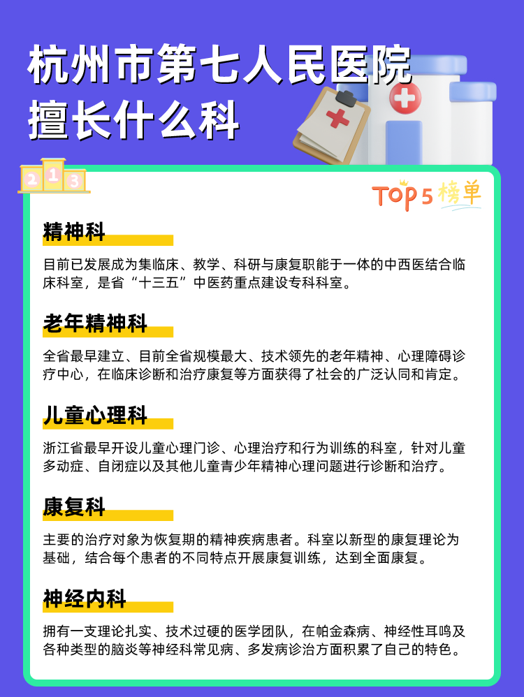 杭州市第七人民医院擅长什么科