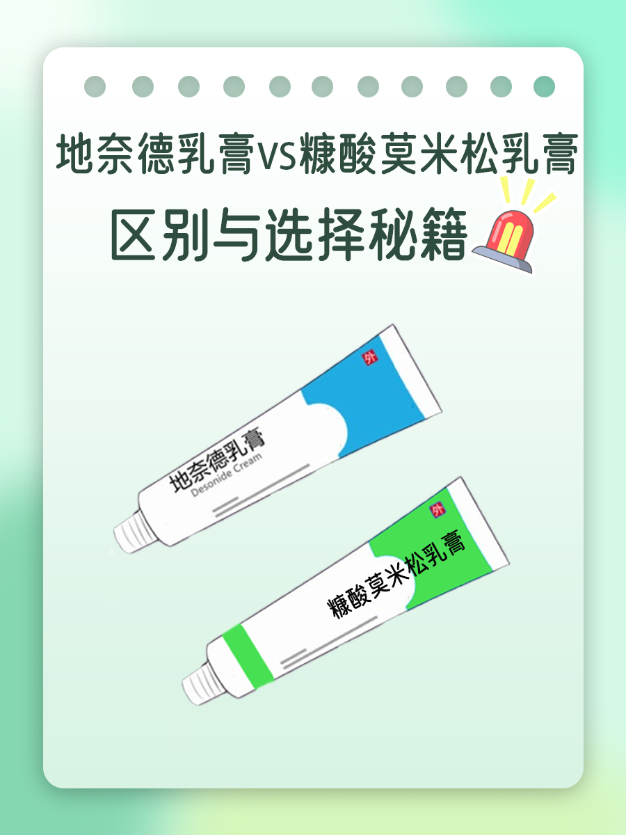 地奈德乳膏VS糠酸莫米松乳膏：区别与选择秘籍