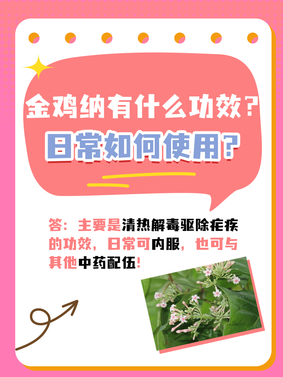 金鸡纳有什么功效？日常如何使用？