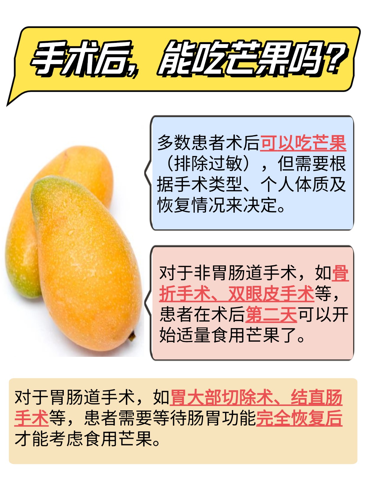 手术后,芒果是营养佳品还是禁忌?