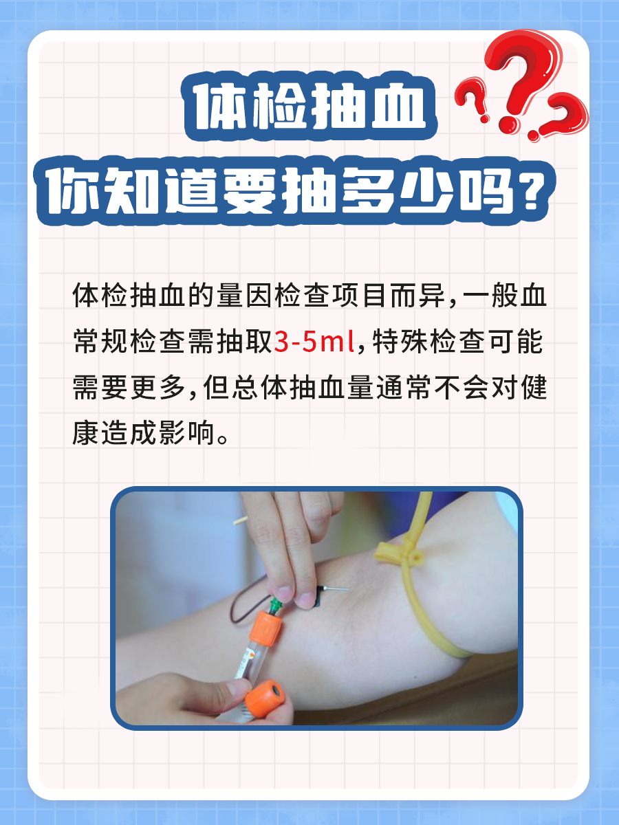 体检抽血，你知道要抽多少吗？