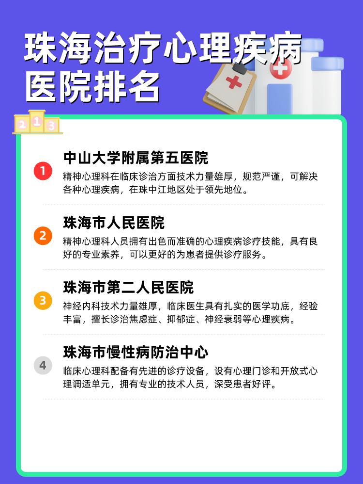 珠海治疗心理疾病医院排名