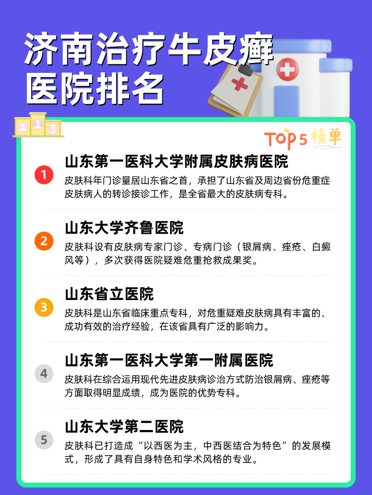 济南治疗牛皮癣医院排名