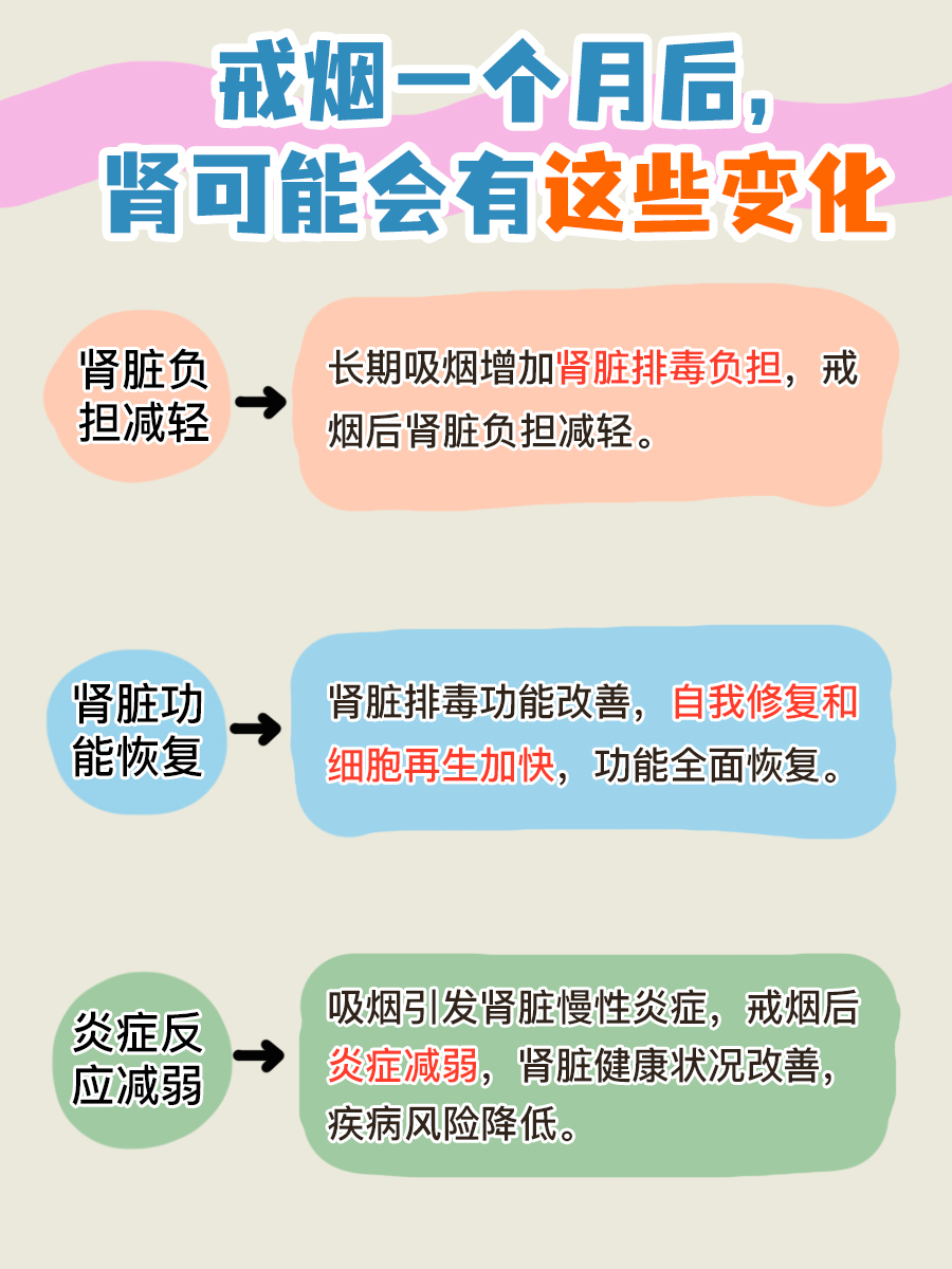 戒烟1个月,肾脏的惊喜蜕变