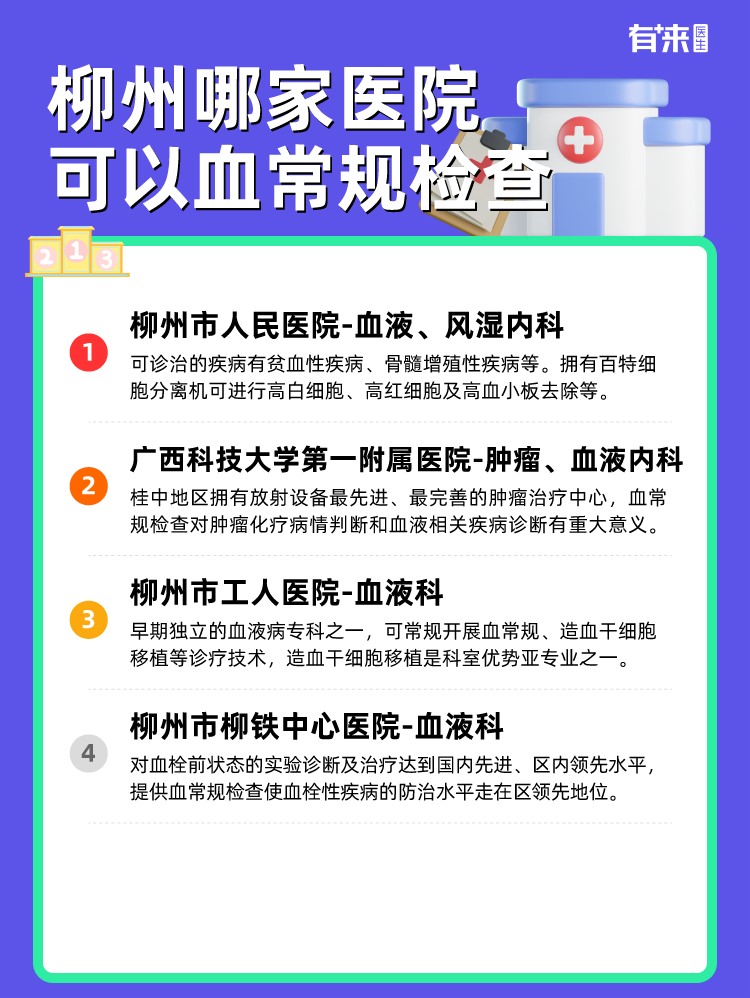 柳州哪家医院可以血常规检查