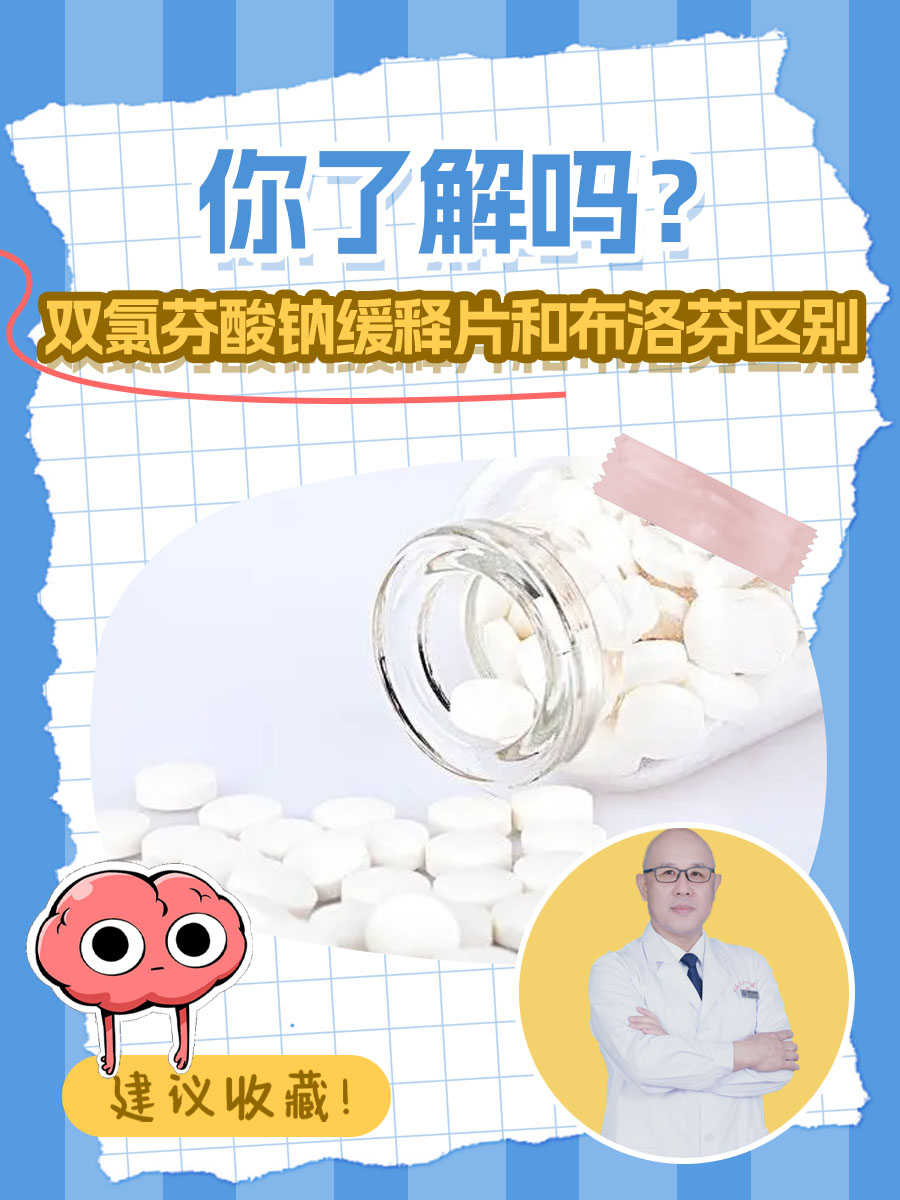 双氯芬酸钠缓释片和布洛芬区别，你了解吗？