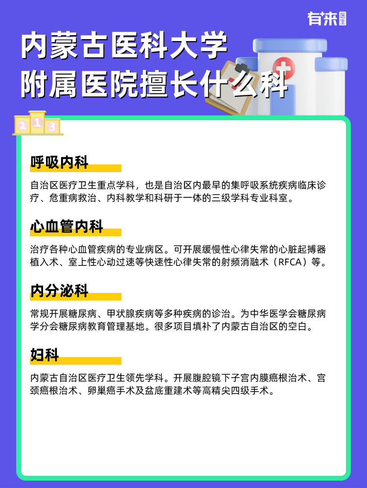 内蒙古医科大学附属医院擅长什么科