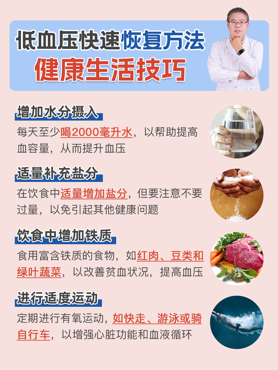 低血压快速恢复方法:健康生活技巧