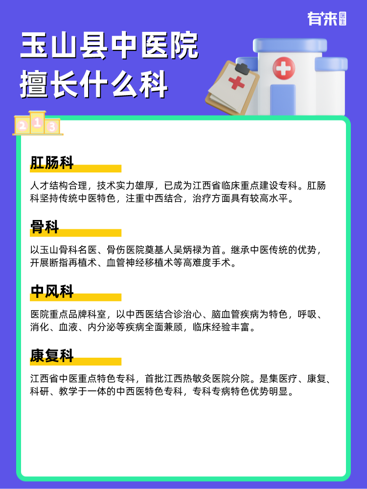 玉山县中医院擅长什么科