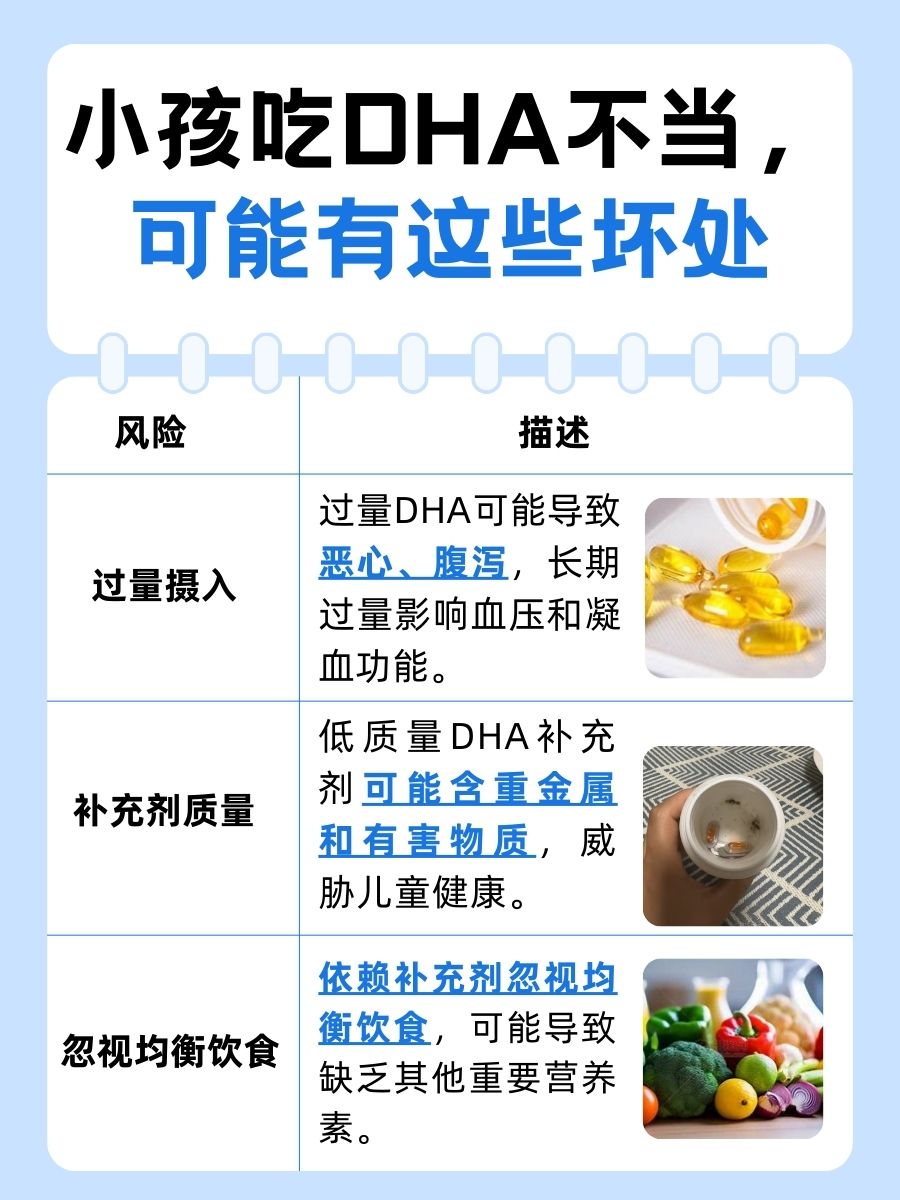 DHA对小孩的好处与坏处，家长需知