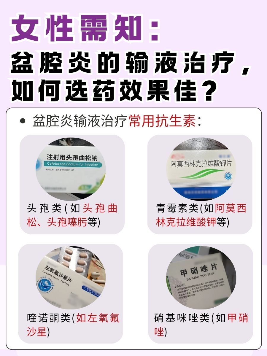 女性需知：盆腔炎的输液治疗，如何选药效果佳？
