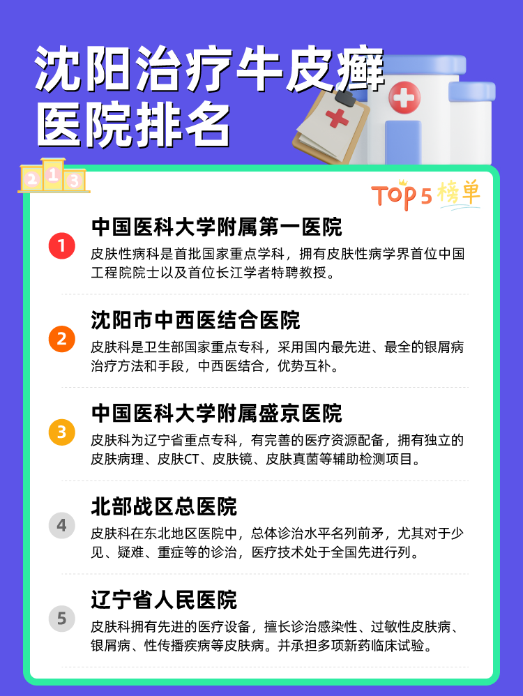 沈阳治疗牛皮癣医院排名