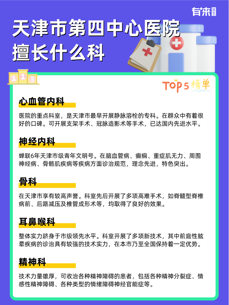 天津市第四中心医院擅长什么科