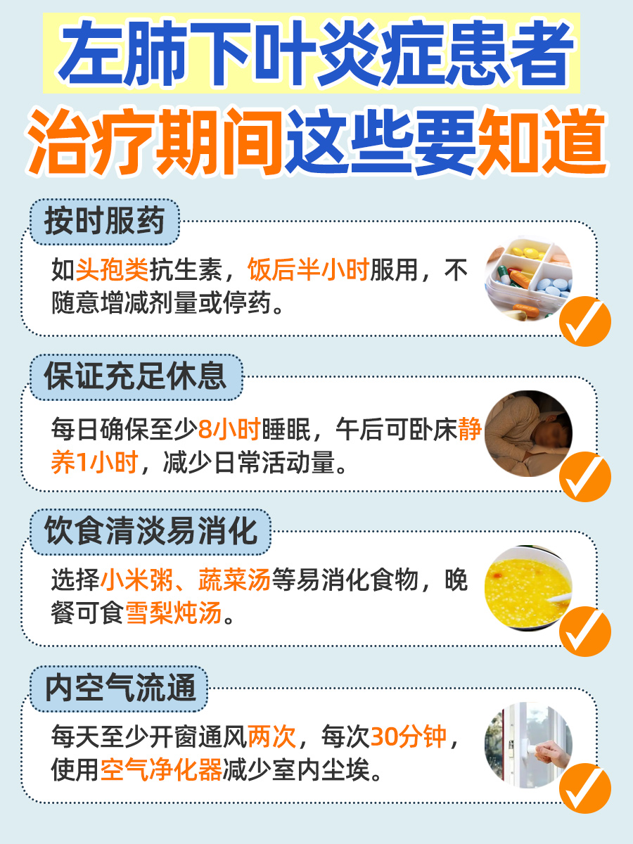 左肺下叶炎症,住院or居家怎么选?