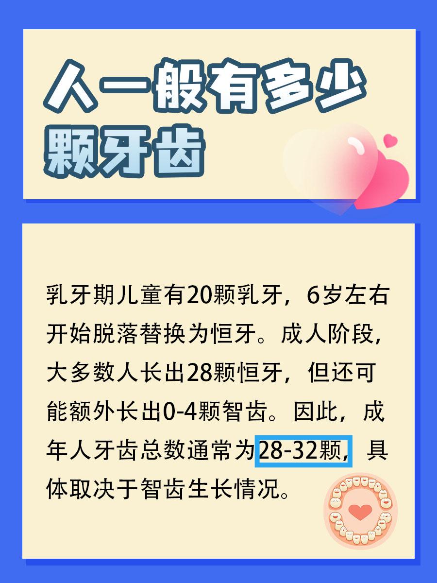 揭秘:人一般有多少颗牙齿